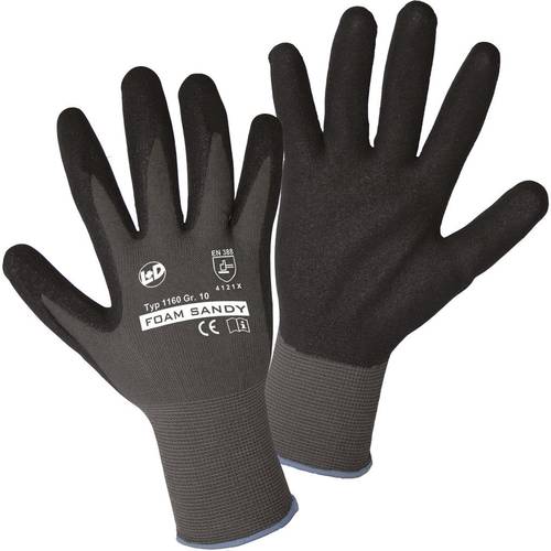 Worky L+D FOAM SANDY 1160-9 Nylon Arbeitshandschuh Größe (Handschuhe): 9, L EN 388:2016 CAT II 1 P von L+D worky