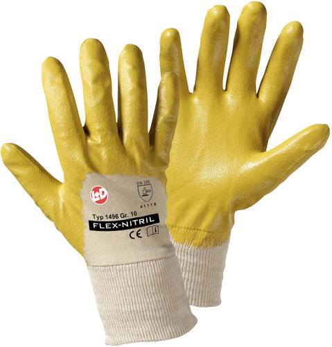 Worky L+D Flex Nitril 1496-9 Nitrilkautschuk Arbeitshandschuh Größe (Handschuhe): 9, L EN 388 CAT von L+D worky