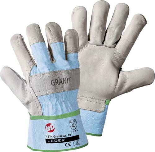 Worky L+D Granit 1574-10 Rindnarbenleder Arbeitshandschuh Größe (Handschuhe): 10, XL EN 388:2016 C von L+D worky