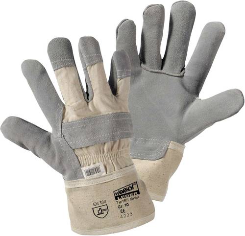 Worky L+D Master 1501 Rindspaltleder Arbeitshandschuh Größe (Handschuhe): 10, XL EN 388 CAT II 1 P von L+D worky