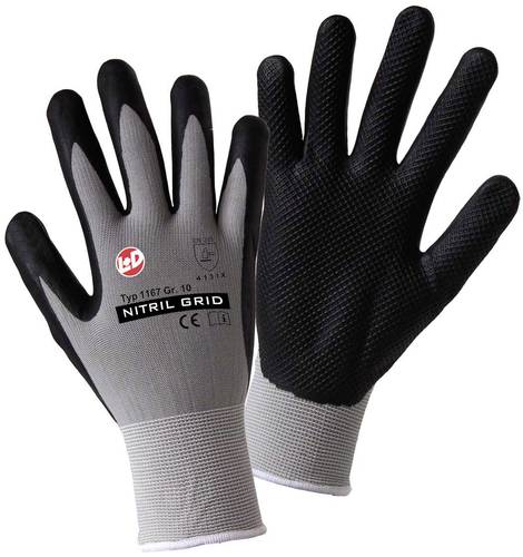 Worky L+D NITRIL GRID 1167-9 Nylon Arbeitshandschuh Größe (Handschuhe): 9, L EN 388:2016 CAT II 1 von L+D worky