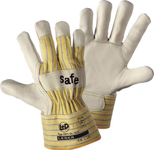 Worky L+D SAFE 1571 Rindnarbenleder Arbeitshandschuh Größe (Handschuhe): 10, XL EN 388 CAT II 1 Paar von L+D worky