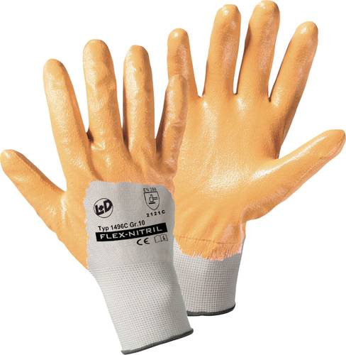 L+D Flex-Nitril 1496C-12 Polyester Arbeitshandschuh Größe (Handschuhe): 12, XXL EN 388 CAT II 1 Paar von L+D
