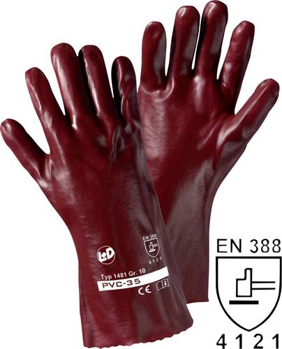 L+D PVC 1481 PVC Arbeitshandschuh Größe (Handschuhe): 10, XL EN 388 CAT II 1 Paar von L+D