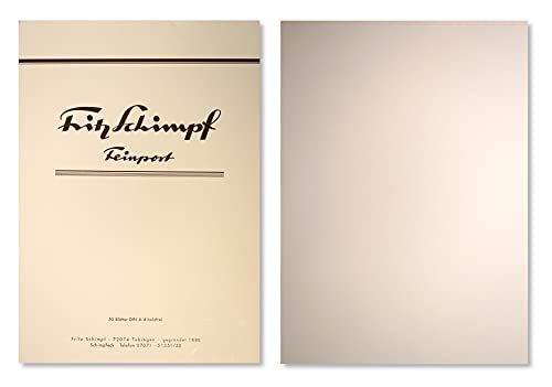Fritz Schimpf Feinpost Briefpapier DIN A4 (Block, 50 Blatt), Farbe Crème von L'Artisan Pastellier