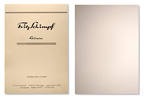 Fritz Schimpf LEINEN Briefpapier DIN A5 (Block, 50 Blatt) Farbe Crème von L'Artisan Pastellier