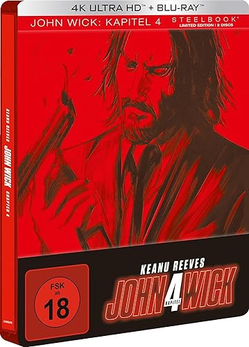 John Wick Kapitel 4, Film 2023, Limitiertes Steelbook 4K Ultra HD+Blu-ray von L E O N I N E