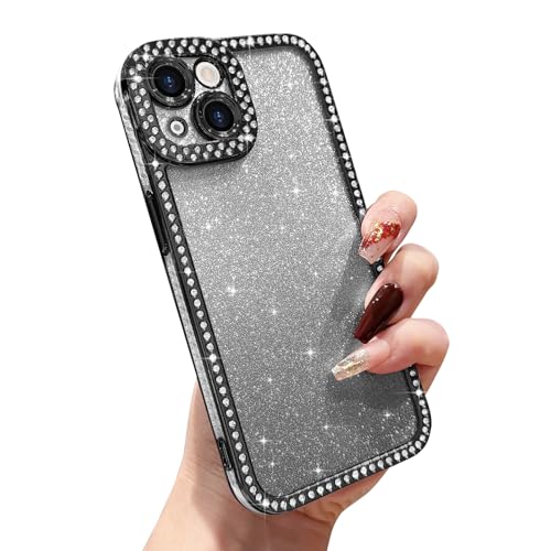 L-FADNUT Kompatibel mit iPhone 13 Hülle Glitzer Verlauf Handyhülle Glänzend Sparkle Kirstall Diamond Schuzhülle Stoßfeste Kratzfeste Soft TPU Bumper Case für iPhone 13, Schwarz L-FADNUT Kompatibel mit iPhone 13 Hülle Glitzer Verlauf Handyhülle Glänzend Sparkle Kirstall Diamond Schuzhülle Stoßfeste Kratzfeste Soft TPU Bumper Case für iPhone 13, Schwarz von L-FADNUT