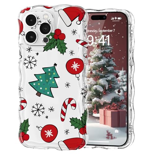 L-FADNUT Kompatibel mit iPhone 13 Pro Max Hülle Weihnachten Wellen Lockige Transparent Handyhülle Ultra Dünn süß Durchsichtig Schutzhülle TPU Silicon Bumper Case für iPhone 13 Pro Max, Spazierstock L-FADNUT Kompatibel mit iPhone 13 Pro Max Hülle Weihnachten Wellen Lockige Transparent Handyhülle Ultra Dünn süß Durchsichtig Schutzhülle TPU Silicon Bumper Case für iPhone 13 Pro Max, Spazierstock von L-FADNUT
