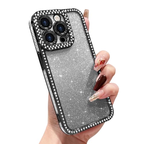 L-FADNUT Kompatibel mit iPhone 14 Pro Hülle Glitzer Verlauf Handyhülle Glänzend Sparkle Kirstall Diamond Schuzhülle Stoßfeste Kratzfeste Soft TPU Bumper Case für iPhone 14 Pro, Schwarz L-FADNUT Kompatibel mit iPhone 14 Pro Hülle Glitzer Verlauf Handyhülle Glänzend Sparkle Kirstall Diamond Schuzhülle Stoßfeste Kratzfeste Soft TPU Bumper Case für iPhone 14 Pro, Schwarz von L-FADNUT