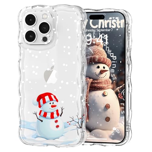 L-FADNUT Kompatibel mit iPhone 16 Pro Hülle Weihnachten Wellen Lockige Transparent Handyhülle Ultra Dünn süß Durchsichtig Schutzhülle TPU Silicon Bumper Case für iPhone 16 Pro, Schneemann L-FADNUT Kompatibel mit iPhone 16 Pro Hülle Weihnachten Wellen Lockige Transparent Handyhülle Ultra Dünn süß Durchsichtig Schutzhülle TPU Silicon Bumper Case für iPhone 16 Pro, Schneemann von L-FADNUT