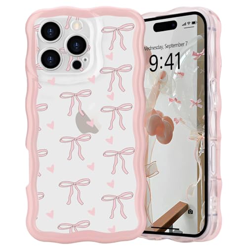 L-FADNUT Kompatibel mit iPhone 16 Pro Max Hülle Cute Wellen Lockige Form Handyhülle Transparente Schleife Frauen Schutzhülle Weiche TPU Bumper Stoßfeste Case für iPhone 16 Pro Max, Kleines Herz L-FADNUT Kompatibel mit iPhone 16 Pro Max Hülle Cute Wellen Lockige Form Handyhülle Transparente Schleife Frauen Schutzhülle Weiche TPU Bumper Stoßfeste Case für iPhone 16 Pro Max, Kleines Herz von L-FADNUT