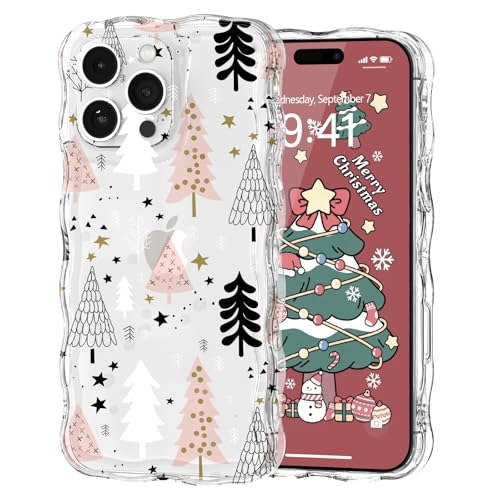 L-FADNUT Kompatibel mit iPhone 16 Pro Max Hülle Weihnachten Wellen Lockige Transparent Handyhülle Ultra Dünn süß Durchsichtig Schutzhülle TPU Silicon Bumper Case für iPhone 16 Pro Max, Weihnachtsbaum L-FADNUT Kompatibel mit iPhone 16 Pro Max Hülle Weihnachten Wellen Lockige Transparent Handyhülle Ultra Dünn süß Durchsichtig Schutzhülle TPU Silicon Bumper Case für iPhone 16 Pro Max, Weihnachtsbaum von L-FADNUT