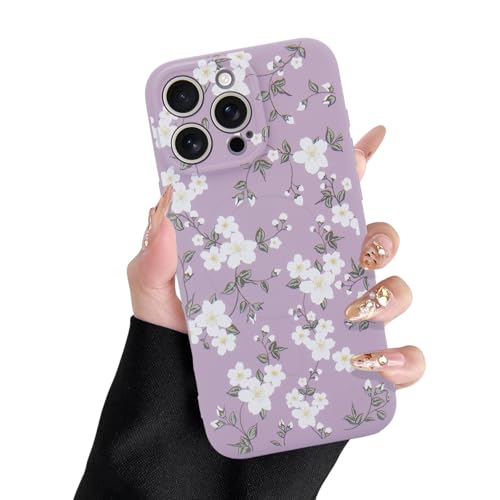 L-FADNUT Magnetisch Handyhülle für iPhone 13 Pro Max Hülle Kompatibel mit MagSafe, Hochwertiges Flüssig Silikon Schutzhülle Niedliche Blumen Muster Frauen Case für iPhone 13 Pro Max, Lila L-FADNUT Magnetisch Handyhülle für iPhone 13 Pro Max Hülle Kompatibel mit MagSafe, Hochwertiges Flüssig Silikon Schutzhülle Niedliche Blumen Muster Frauen Case für iPhone 13 Pro Max, Lila von L-FADNUT