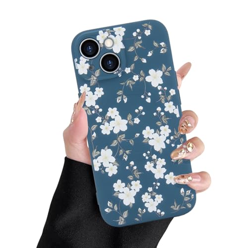 L-FADNUT Magnetisch Handyhülle für iPhone 15 Plus Hülle Kompatibel mit MagSafe, Hochwertiges Flüssig Silikon Schutzhülle Niedliche Blumen Muster Frauen Case für iPhone 15 Plus, Blau L-FADNUT Magnetisch Handyhülle für iPhone 15 Plus Hülle Kompatibel mit MagSafe, Hochwertiges Flüssig Silikon Schutzhülle Niedliche Blumen Muster Frauen Case für iPhone 15 Plus, Blau von L-FADNUT