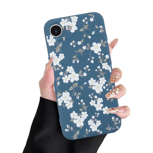 L-FADNUT Magnetisch Handyhülle für iPhone 16e Hülle Kompatibel mit MagSafe, Hochwertiges Flüssig Silikon Schutzhülle Niedliche Blumen Muster Frauen Case für iPhone 16e, Blau L-FADNUT Magnetisch Handyhülle für iPhone 16e Hülle Kompatibel mit MagSafe, Hochwertiges Flüssig Silikon Schutzhülle Niedliche Blumen Muster Frauen Case für iPhone 16e, Blau von L-FADNUT