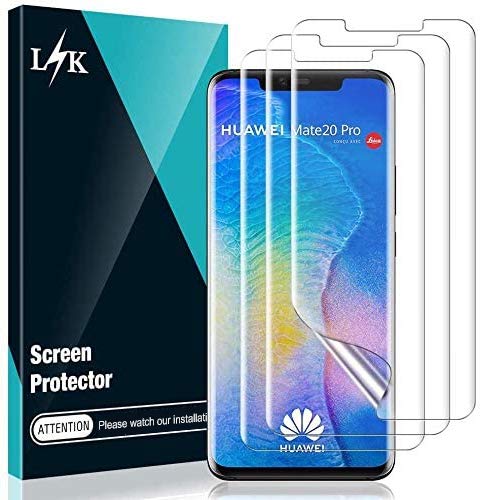 LϟK 3 Stücke Schutzfolie für Huawei Mate 20 Pro - Klar HD Weich Folie TPU-Film Blasenfreie Kompatibel mit Hülle Einfache Installation Huawei Mate 20 Pro Displayschutzfolie Folie von L K