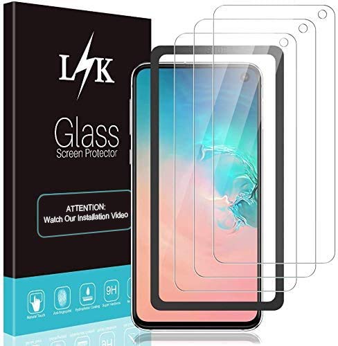 LϟK 3 Stücke Schutzfolie für Samsung Galaxy S10e Folie - 9H Härte Blasenfrei Kratzfest Hüllenfreundlich Einfache Montage Rahmen HD Klar Gehärtetem Glas Displayschutzfolie von L K