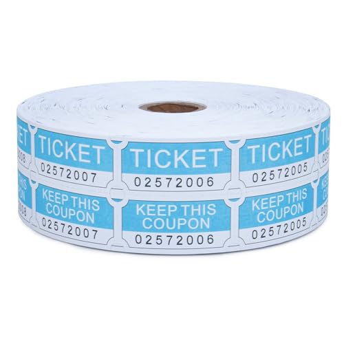 2000 L LIKED Tombola-Tickets, Doppelrollen, Ticket für Veranstaltungen, Eintritt, Klassenbelohnung, Spendenaktion & Preise (Blau) von L LIKED