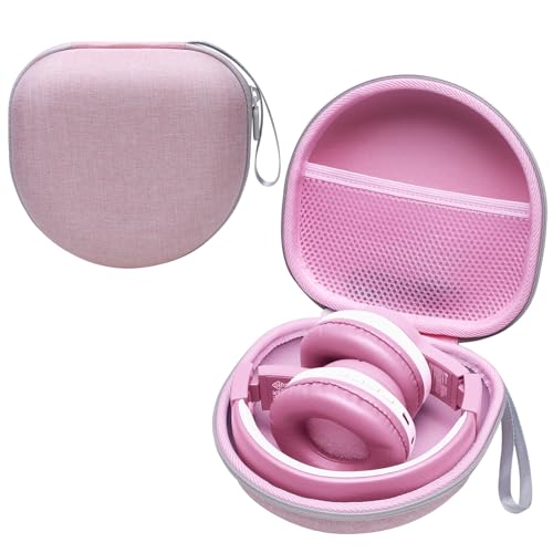 Kinder-Kopfhörer-Hülle, kompatibel mit iClever HS19 / BTH12 / Candy Bila / MIDOLA MD-B01 / noot Products / EarFun / IMYB faltbare Kinder-Kopfhörer, Pink (nur Hülle) von L LTGEM