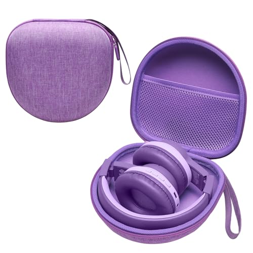 Kinder-Kopfhörer-Hülle, kompatibel mit iClever BTH12 / HS19 / BTH26 / JoySpark-T5 / Candy Bila BH03 / EarFun / IMYB / MIDOLA MD-B01 / noot Products faltbare Kinder-Kopfhörer, lila (nur Hülle) von L LTGEM