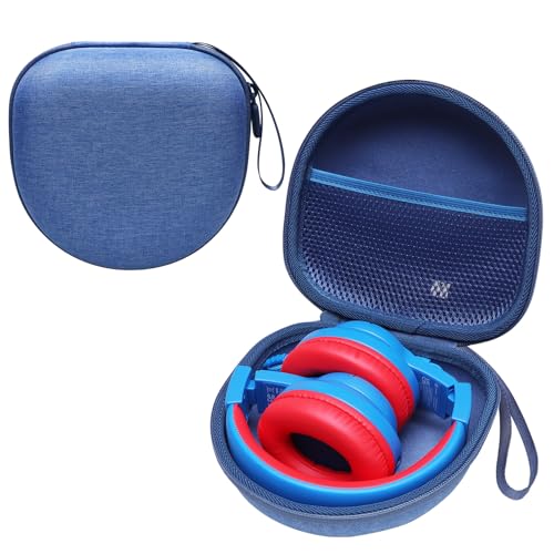 Kinder-Kopfhörer-Hülle, kompatibel mit iClever HS19 / iClever BTH12 / iClever BTH26 / EarFun / IMYB / Candy Bila / MIDOLA MD-B01 / noot Products faltbare Kinder-Kopfhörer, Blau (nur Hülle) von L LTGEM