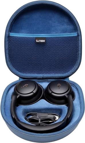 L LTGEM Hartschalen-Schutzhülle für Anker Soundcore Space Q45 / Q35 Adaptive Noise Cancelling Kopfhörer – schützende Tragetasche (Marineblau) von L LTGEM