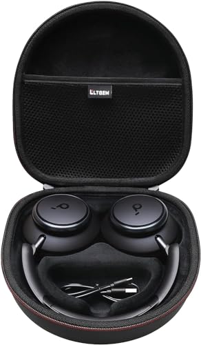 L LTGEM Hartschalen-Schutzhülle für Anker Soundcore Space Q45 / Q35 Adaptive Noise Cancelling Kopfhörer – schützende Tragetasche (schwarz) von L LTGEM