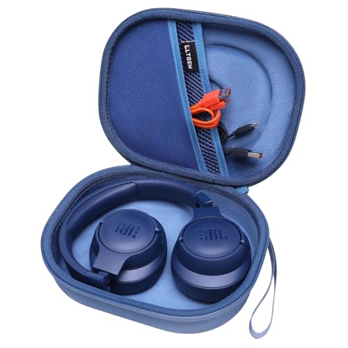 LTGEM EVA Hard Case for JBL Live 650BTNC / 400BT / 500BT /460NC and JBL Tune 510BT /700BT/710BT/760NC/750BTNC/ 660 BTNC / 560BT / 500BT / E45BT/ Bluetooth Headphone - Blue von L LTGEM