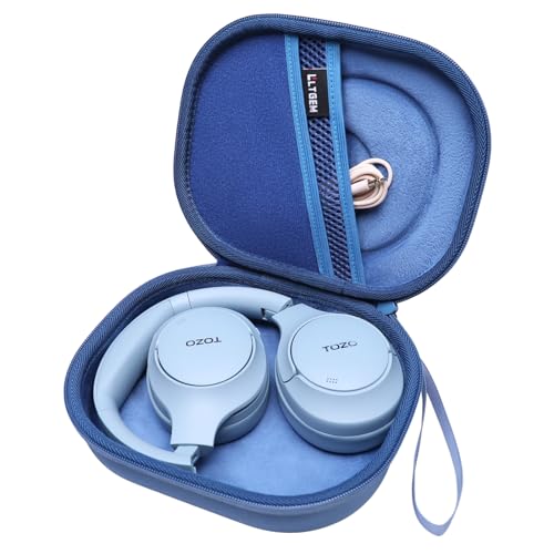 LTGEM EVA Hard Headphone Case for TOZO HT2, Bose, JBL, Beribes, Sony, Skullcandy, Soundcore Anker, Raycon Headphones (Navy Blue), Only Case Only von L LTGEM