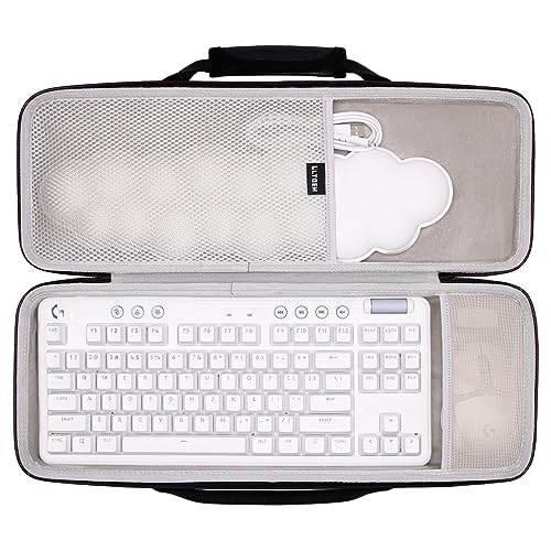 LTGEM EVA Hartschalenhülle für Logitech G715 kabellose mechanische Gaming-Tastatur mit LIGHTSYNC RGB – Reiseschutz-Aufbewahrungstasche von L LTGEM