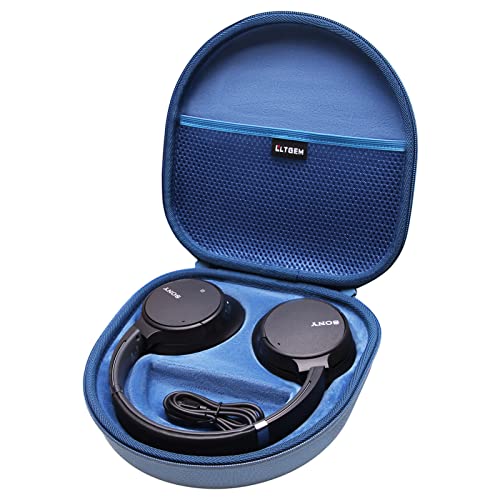 LTGEM Hartschalen-Schutzhülle für Sony WH-CH720N / WH-CH520 / WHCH710N / WH-CH510 kabellose Kopfhörer mit Geräuschunterdrückung – Reise-Schutzhülle (blau + blau) von L LTGEM