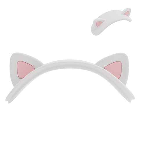 LTGEM Kopfband-Abdeckung für AirPods Max, niedliches Katzenohren-Design, weiches Silikon, Kopfhörer-Kopfbandschutz, Komfortkissen, obere Polsterung, kompatibel mit Apple AirPods Max, von LTGEM (weiß) von L LTGEM