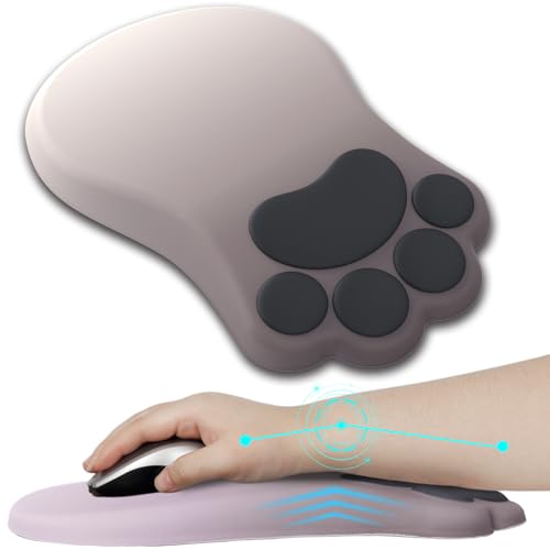 L-SPOUTTO Ergonomisches Mauspad mit Handgelenkauflage, niedliches Katzenpfoten-Mauspad, Handgelenkstütze, komfortables Massage-Design, Computer-Schmerzlinderung, Mauspad mit rutschfester PU-Basis für L-SPOUTTO Ergonomisches Mauspad mit Handgelenkauflage, niedliches Katzenpfoten-Mauspad, Handgelenkstütze, komfortables Massage-Design, Computer-Schmerzlinderung, Mauspad mit rutschfester PU-Basis für von L-SPOUTTO