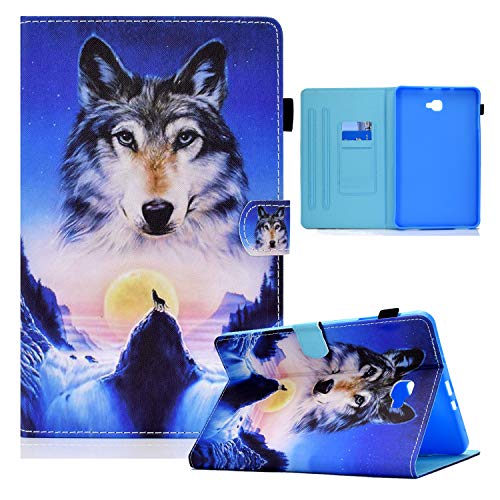 Schutzhülle für Samsung Galaxy Tab A 10.1 2016 (A6) Schutzhülle SM-T580/T585 PU-Leder Schutzhülle Flip Brieftasche Cover Case mit Standfunktion und Wecker/Schlaf, für Galaxy Tab A6 10,1 Zoll von L&Btech