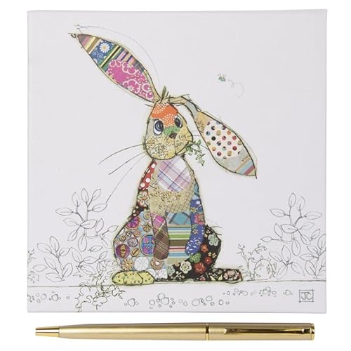 L & P Home & Gifts Lesser & Pavey Funky Art Notizblock | Künstlerischer quadratischer Notizblock für Büro, Zuhause oder Schulen | Notizblock mit schönen Designs – Binky Bunny von L & P Home & Gifts