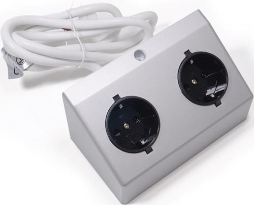 L&s Doppel-Anbausteckdose 230 V Silberfarben 2000466 L&s Doppel-Anbausteckdose 230 V Silberfarben 2000466 von L&s