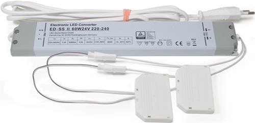 L&s LED-Konverter 230 V 24 V 60 W 2x6-fach Verteiler 2000425 von L&s