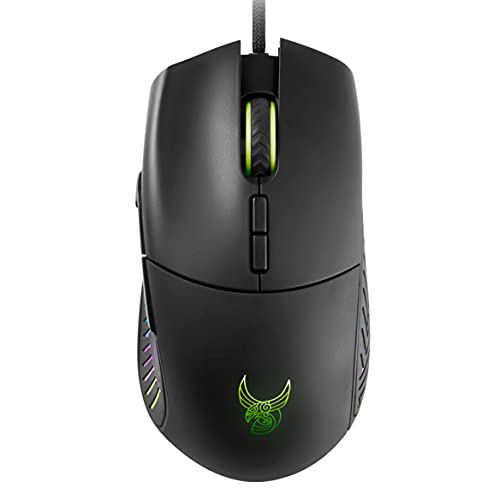 L33T GUNGNIR Gaming Maus, high Performance Gaming Mouse für Gamer und eSportler, mit 8 Tasten, optischer Sensor mit 16.200 DPI, austauschbare Daumentasten. von L33T Gaming