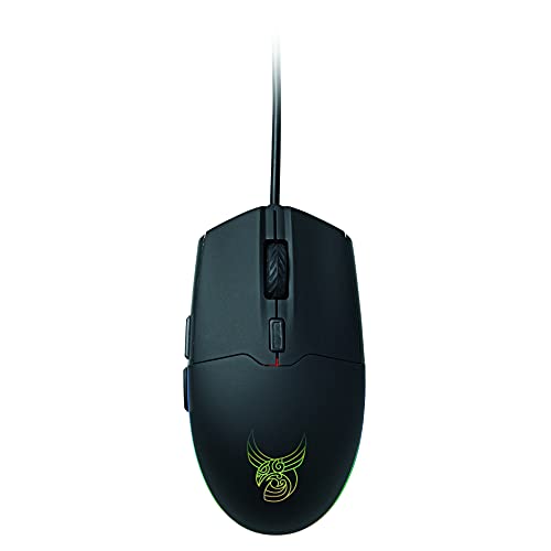 L33T Gaming E-Sports HOFUD, optische Gaming Mouse, Computer Maus, 6-Tasten, 3200 DPI, bis zu 5 Millionen Klicks, RGB Beleuchtung, HQ USB-Anschluss, Links- als Rechtshänder, Ultrahartes ABS Gehäuse von L33T Gaming