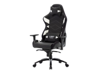 L33T Gaming 160369 Elite V4 Gaming Chair (PU) Black - White decor, Class-4 gas-lift, Tilt & recline von L33T