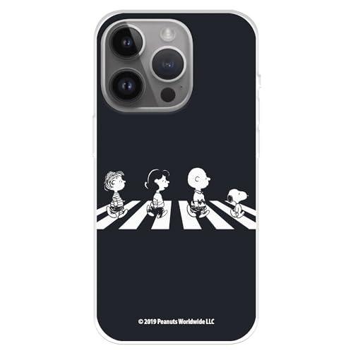 Hülle Kompatibel mit iPhone 15 Pro MAX Offizielle Peanuts Charaktere Beatles zum Schutz Ihres Mobiltelefons, Transparente Flexible Silikonhülle mit offizieller Snoopy Lizenz von LA CASA DE LAS CARCASAS