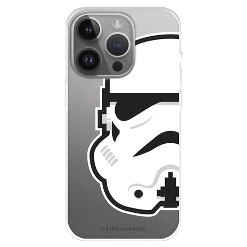 Hülle Kompatibel mit iPhone 15 Pro MAX Offizielle Star Wars Silhouette zum Schutz Ihres Mobiltelefons, Transparente Flexible Silikonhülle mit offizieller Star Wars Lizenz von LA CASA DE LAS CARCASAS