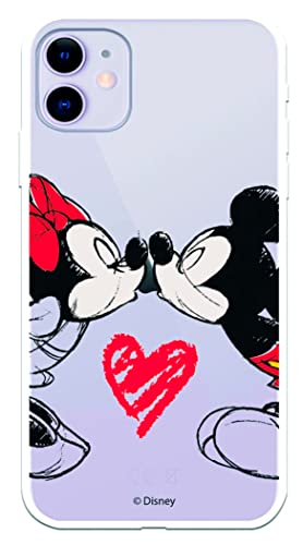 LA CASA DE LAS CARCASAS The House of CARCASES Offizielle Disney Classics Mickey und Minnie Kiss iPhone 11 Hülle zum Schutz Ihres Mobiltelefons. Flexible Silikonhülle, offiziell lizenziert von Disney von LA CASA DE LAS CARCASAS