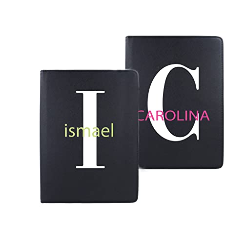 Personalisierte Tablet-Hülle mit Name und Initiale zum Schutz Ihres Tablets. [Tablet-Hülle]. [Einzigartig und originell] (Universal 10 Zoll, Schwarz) von LA CASA DE LAS CARCASAS