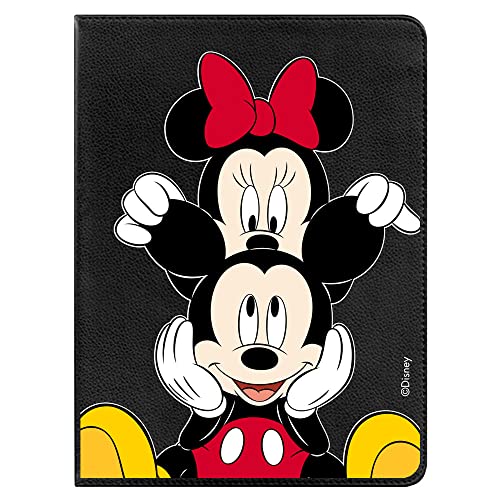 Schutzhülle für Apple iPad 10,2 Zoll (10,2 Zoll), offizielles Disney-Klassiker, Mickey und Minnie, zum Schutz Ihres Tablets. [Tablet-Schutz], 360 Grad drehbar [Standfunktion]. von LA CASA DE LAS CARCASAS