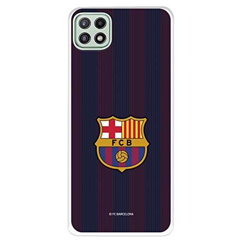 Schutzhülle für Samsung Galaxy A22 5G FC Barcelona, gestreift, flexibel, Silikonhülle, offizielles FC Barcelona Lizenzprodukt von LA CASA DE LAS CARCASAS