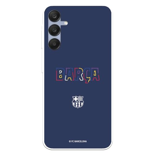Schutzhülle für Samsung Galaxy A25 5G FC Barcelona, transparente Linien zum Schutz Ihres Handys, flexible Silikonhülle, offizielle FC Barcelona Lizenz von LA CASA DE LAS CARCASAS