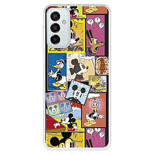 Schutzhülle für Samsung Galaxy M23 5G - M13, offizielles Disney Mickey Comic, transparent, um Ihr Handy zu schützen. Flexible Silikonhülle mit offizieller Lizenz von Disney Klassikern von LA CASA DE LAS CARCASAS