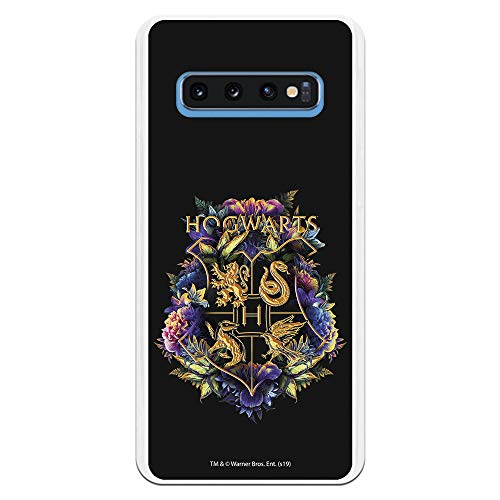 Schutzhülle für Samsung Galaxy S10, offizielles Harry Potter Hogwarts Floral zum Schutz Ihres Handys, flexibles Silikon, offizielles Lizenzprodukt von Harry Potter. von LA CASA DE LAS CARCASAS